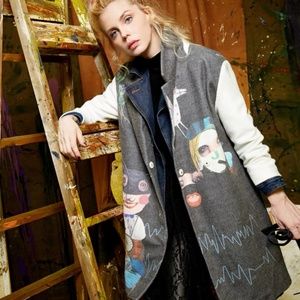 Printed Art Patchwork Jacket